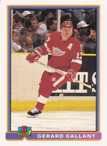 #56 Gerard Gallant - Detroit Red Wings - 1991-92 Bowman Hockey