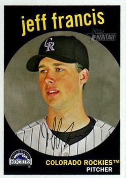 #56 Jeff Francis - Colorado Rockies - 2008 Topps Heritage Baseball