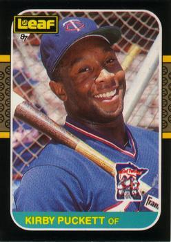 #56 Kirby Puckett - Minnesota Twins - 1987 Leaf Baseball