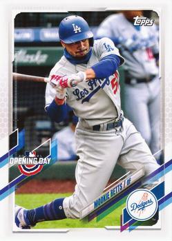 #56 Mookie Betts - Los Angeles Dodgers - 2021 Topps Opening Day Baseball