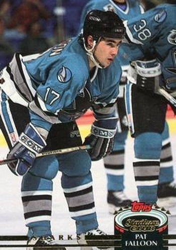 #56 Pat Falloon - San Jose Sharks - 1992-93 Stadium Club Hockey
