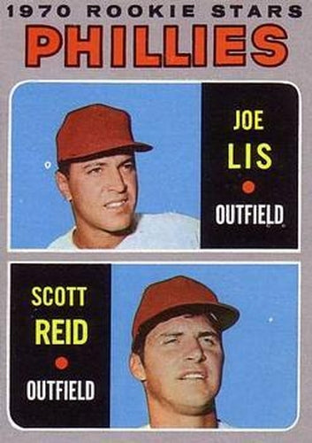 #56 Phillies 1970 Rookie Stars Joe Lis / Scott Reid - Philadelphia Phillies - 1970 Topps Baseball