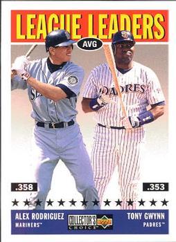 #56 Tony Gwynn / Alex Rodriguez - San Diego Padres / Seattle Mariners - 1997 Collector's Choice Baseball