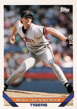 #756 Mike Henneman - Detroit Tigers - 1993 Topps Baseball