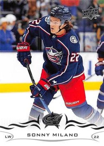 #56 Sonny Milano - Columbus Blue Jackets - 2018-19 Upper Deck Hockey