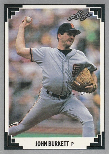 #56 John Burkett - San Francisco Giants - 1991 Leaf Baseball