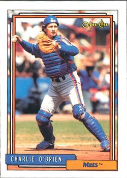 #56 Charlie O'Brien - New York Mets - 1992 O-Pee-Chee Baseball