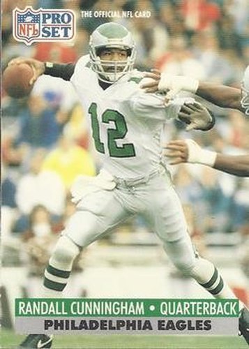 #256 Randall Cunningham - Philadelphia Eagles - 1991 Pro Set Football