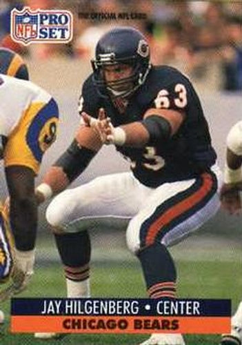 #456 Jay Hilgenberg - Chicago Bears - 1991 Pro Set Football