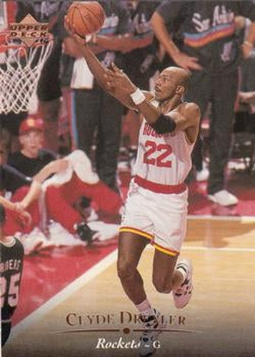 #56 Clyde Drexler - Houston Rockets - 1995-96 Upper Deck Basketball