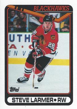 #56 Steve Larmer - Chicago Blackhawks - 1990-91 Topps Hockey