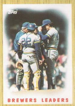 #56 Brewers Leaders - Milwaukee Brewers - 1987 Topps Baseball