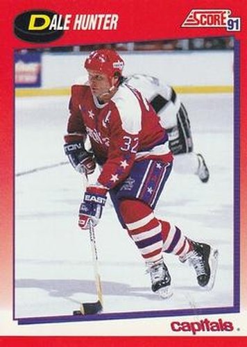 #56 Dale Hunter - Washington Capitals - 1991-92 Score Canadian Bilingual Hockey