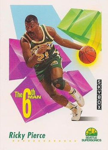 #456 Ricky Pierce - Seattle SuperSonics - 1991-92 SkyBox Basketball