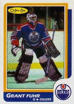 #56 Grant Fuhr - Edmonton Oilers - 1986-87 O-Pee-Chee Hockey