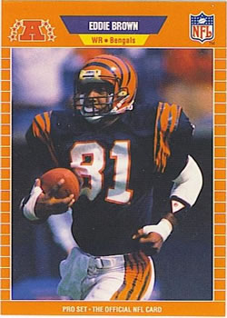 #56 Eddie Brown - Cincinnati Bengals - 1989 Pro Set Football