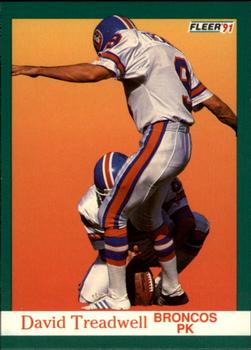 #56 David Treadwell - Denver Broncos - 1991 Fleer Football