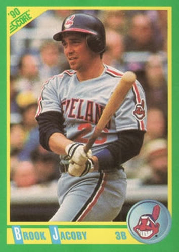 #56 Brook Jacoby - Cleveland Indians - 1990 Score Baseball