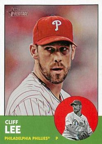 #56a Cliff Lee - Philadelphia Phillies - 2012 Topps Heritage Baseball