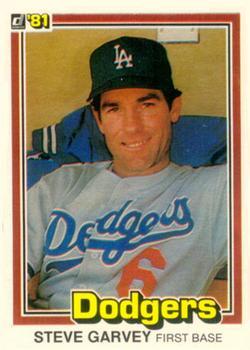 #56b Steve Garvey - Los Angeles Dodgers - 1981 Donruss Baseball