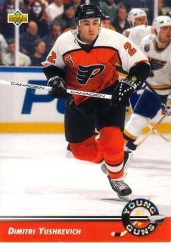 #570 Dimitri Yushkevich - Philadelphia Flyers - 1992-93 Upper Deck Hockey