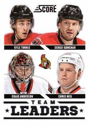 #570 Chris Neil / Craig Anderson / Kyle Turris / Sergei Gonchar - Ottawa Senators - 2013-14 Score Hockey