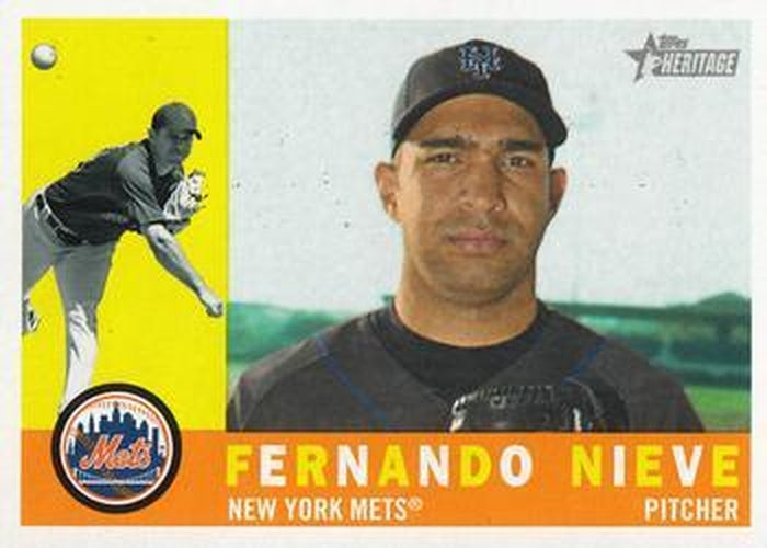 #570 Fernando Nieve - New York Mets - 2009 Topps Heritage Baseball