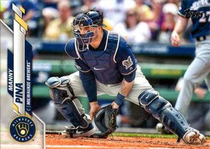 #570 Manny Pina - Milwaukee Brewers - 2020 Topps Baseball