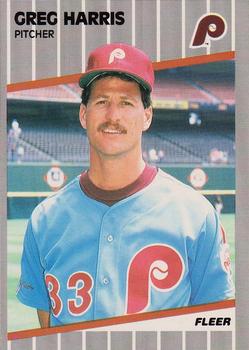 #570 Greg Harris - Philadelphia Phillies - 1989 Fleer Baseball