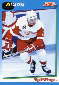 #571 Alan Kerr - Detroit Red Wings - 1991-92 Score Canadian Hockey