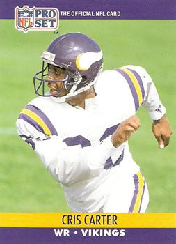 #571 Cris Carter - Minnesota Vikings - 1990 Pro Set Football