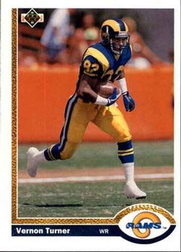 #571 Vernon Turner - Los Angeles Rams - 1991 Upper Deck Football