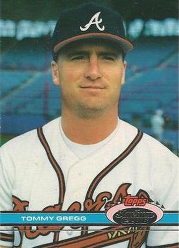 #571 Tommy Gregg - Atlanta Braves - 1991 Stadium Club Baseball