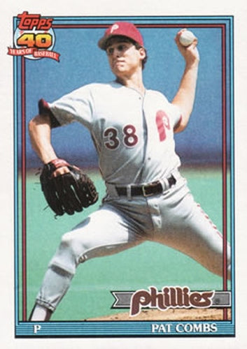 #571 Pat Combs - Philadelphia Phillies - 1991 Topps Baseball