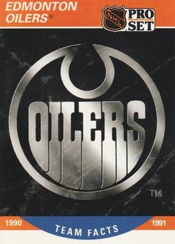 #571 Edmonton Oilers Logo- Edmonton Oilers - 1990-91 Pro Set Hockey