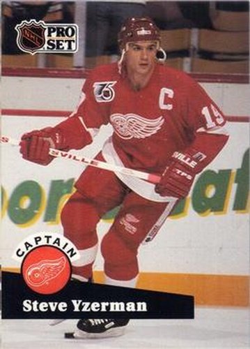 #571 Steve Yzerman - 1991-92 Pro Set Hockey