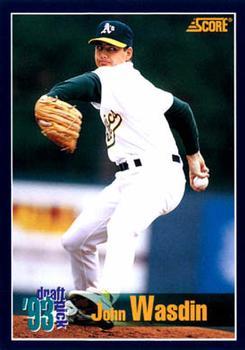#571 John Wasdin - Oakland Athletics -1994 Score Baseball