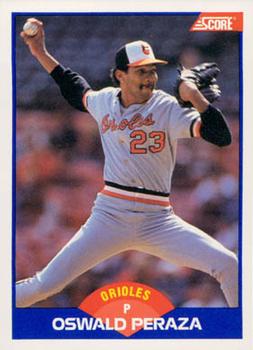 #571 Oswald Peraza - Baltimore Orioles - 1989 Score Baseball