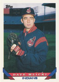 #571 Dave Mlicki - Cleveland Indians - 1993 Topps Baseball