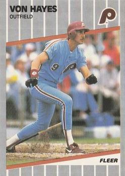 #571 Von Hayes - Philadelphia Phillies - 1989 Fleer Baseball
