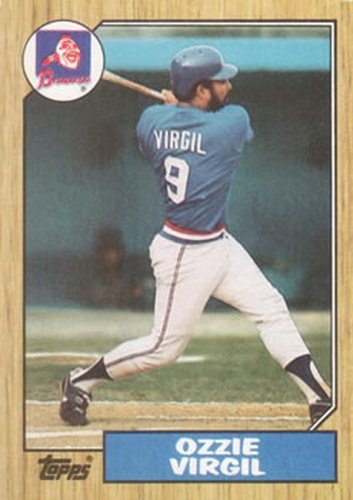 #571 Ozzie Virgil - Atlanta Braves - 1987 Topps Baseball