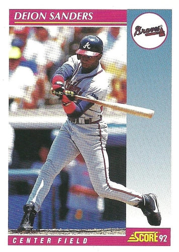 #571 Deion Sanders - Atlanta Braves - 1992 Score Baseball