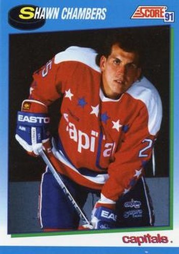 #572 Shawn Chambers - Washington Capitalsgs - 1991-92 Score Canadian Hockey