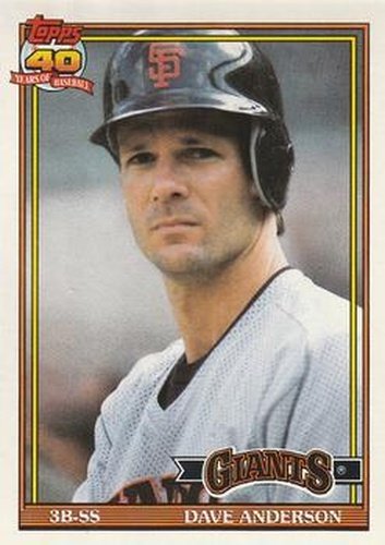 #572 Dave Anderson - San Francisco Giants - 1991 O-Pee-Chee Baseball