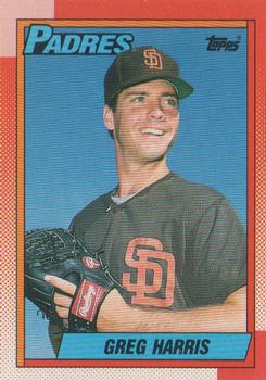 #572 Greg Harris - San Diego Padres - 1990 Topps Baseball