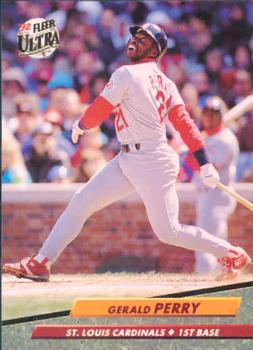 #572 Gerald Perry - St. Louis Cardinals - 1992 Ultra Baseball