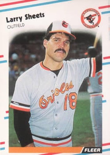 #572 Larry Sheets - Baltimore Orioles - 1988 Fleer Baseball