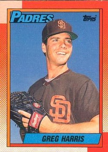 #572 Greg Harris - San Diego Padres - 1990 O-Pee-Chee Baseball