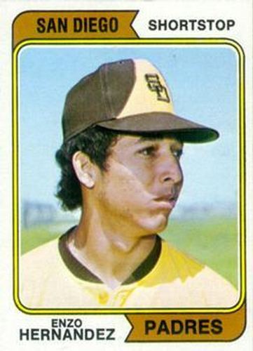 #572 Enzo Hernandez - San Diego Padres - 1974 Topps Baseball