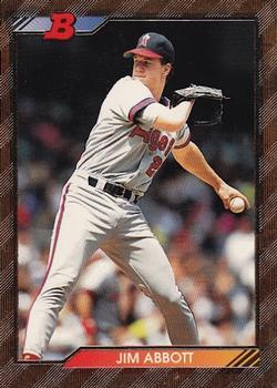 #572 Jim Abbott - California Angels - 1992 Bowman Baseball